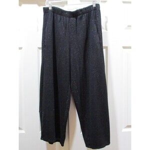 NOBLU BLACK with WHITE FLECKS WIDE LEG PANT SIZE L